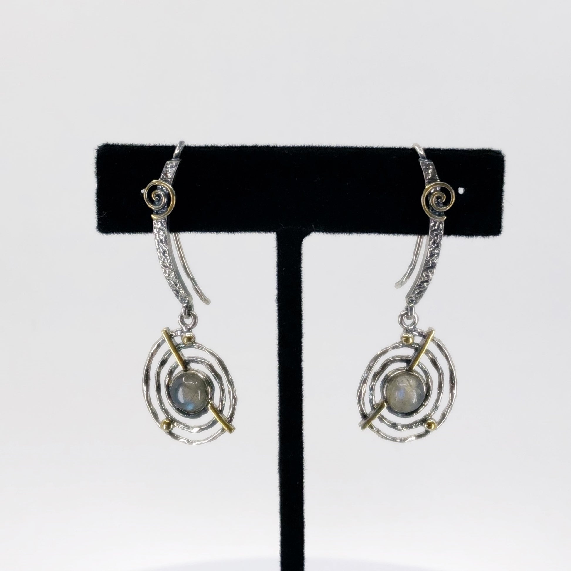 Labradorite Swirl French Earwire Earrings