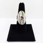 Amethyst and Peridot Sterling Silver Ring