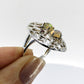 Opal Rhodolite Sterling Silver Ring, Size 8