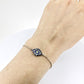 Evil Eye Micropave CZ Epoxy Sterling Silver Bracelet