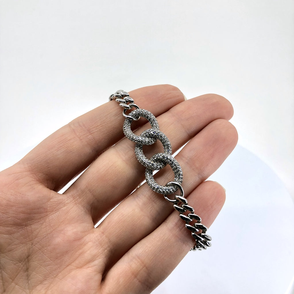 Micro-Pavé  Bracelet, Sterling Silver and CZ