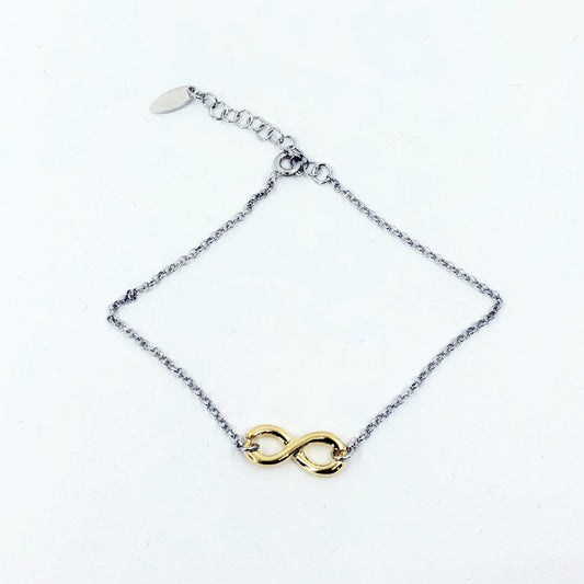 Gold Plated Infinity Sterling Silver Bracelet