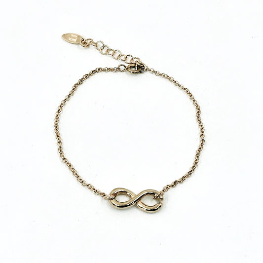 Rose Gold Plated Infinity Sterling Silver Bracelet