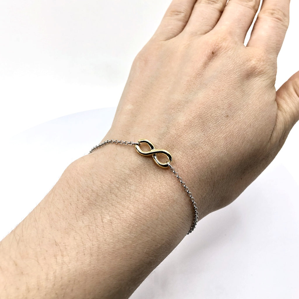 Gold Plated Infinity Sterling Silver Bracelet