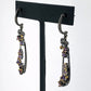 Amethyst and Rhodolite Oxidized Silver Earrings