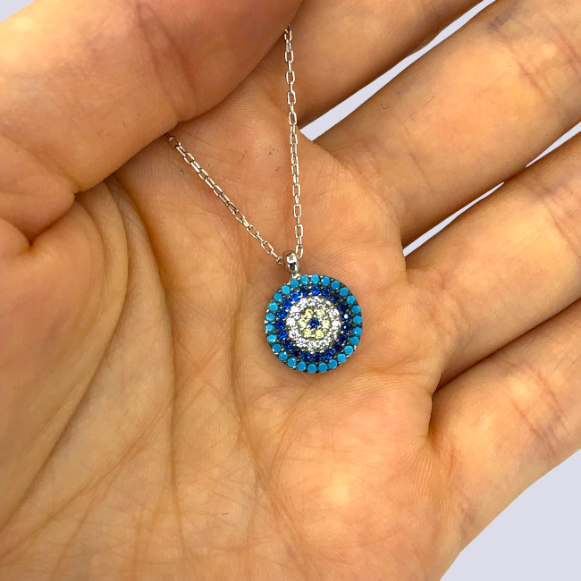 Evil Eye Sterling Silver Necklace