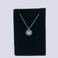 Evil Eye Oxidized Hammered Sterling Silver Necklace
