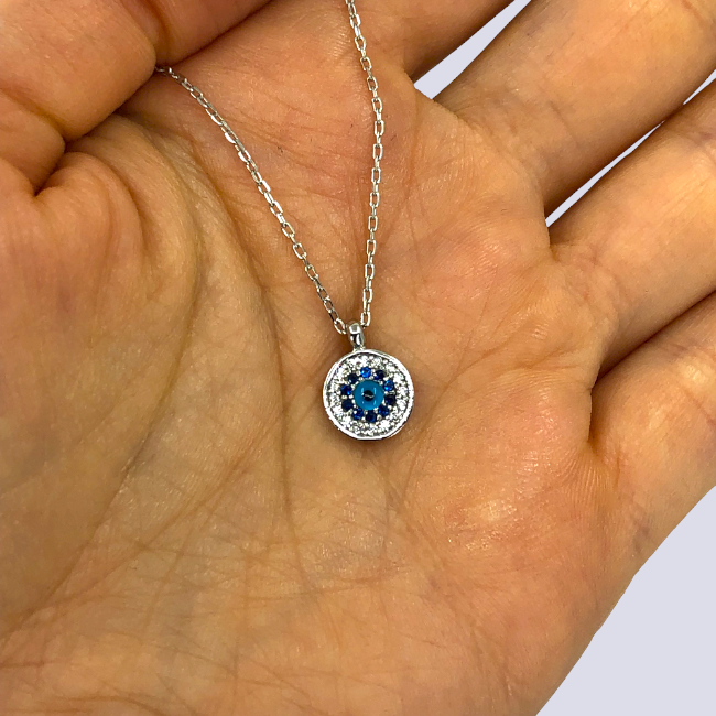 Evil Eye Sterling Silver Necklace