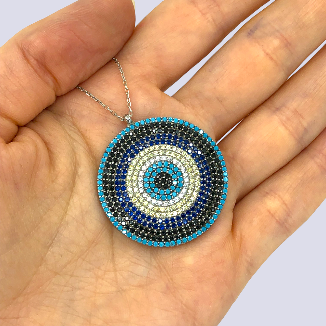 Evil Eye Sterling Silver Necklace