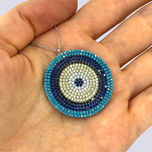 Evil Eye Sterling Silver Necklace