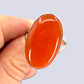 Sterling Silver Ring With Carnelian, Size 10.5