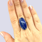 Sterling Silver Ring With Lapis Lazuli, Size 8.5
