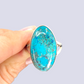 Sterling Silver Ring With Azurite Chrysocolla, Size 10