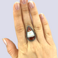 Sterling Silver Ring With Red Banded Agate, Size 8