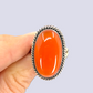 Sterling Silver Ring With Carnelian, Size 7.5