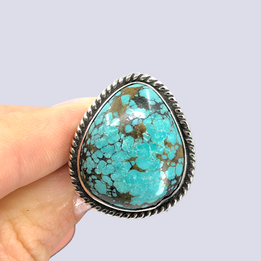 Sterling Silver Ring With Turquoise, Size 6