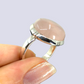 Sterling Silver Ring With Rose Quartz, Size 7