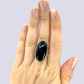 Sterling Silver Ring With Black Onyx, Size 6