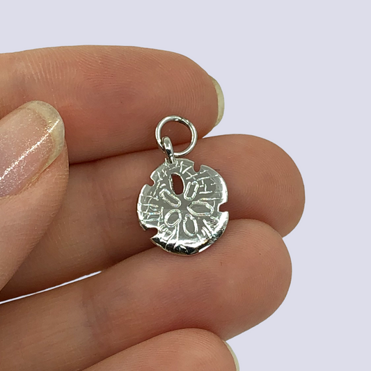 14K White Gold Sand Dollar Charm