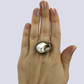 925 Sterling Silver Ring With Baroque Pearl And Pink Tourmaline, Size 10