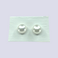 14K Yellow Gold Stud Earrings With White Button Pearls